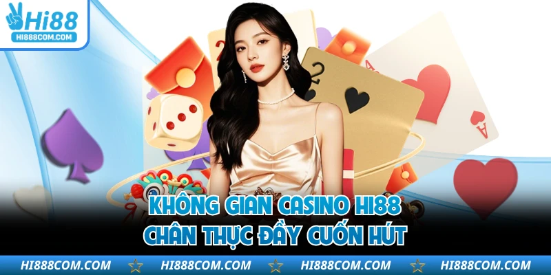 Không gian casino HI88 chân thực đầy cuốn hút