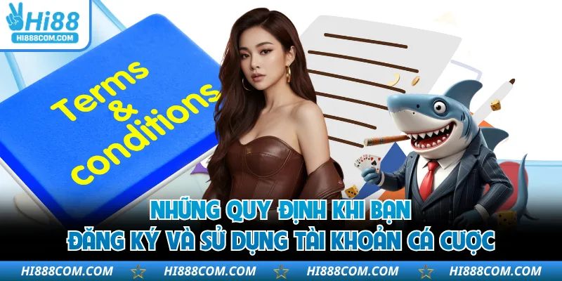 Những quy định khi bạn đăng ký và sử dụng tài khoản cá cược