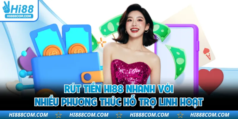 Rút tiền HI88 nhanh với nhiều phương thức hỗ trợ linh hoạt