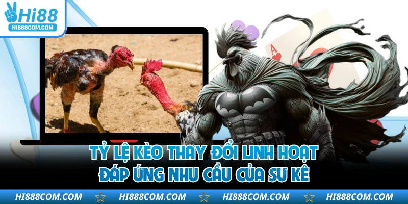 Tỷ lệ kèo thay đổi linh hoạt đáp ứng nhu cầu của sư kê